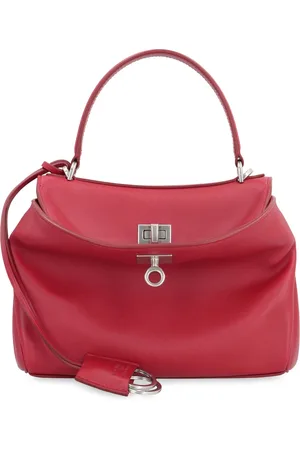 Balenciaga Torebki, Kobieta, Czerwony, ONE SIZE, Len, Mini Skórzana Torebka z Zapięciem na Obrót