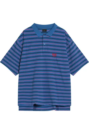 Balenciaga Koszulki, Mężczyzna, Niebieski, M, Len, T-shirt z krótkim rękawem i okrągłym dekoltem