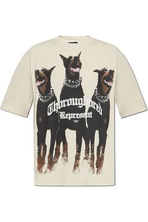 Represent Koszulki, Mężczyzna, Beżowy, M, Bawełna, Koszulka Thoroughbred