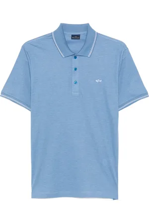 Paul & Shark Koszulki, Mężczyzna, Niebieski, 3XL, Bawełna, Bawełniana Koszulka Polo 100% Bawełna Włochy