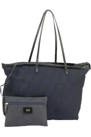 Fendi Pre-owned, Kobieta, Niebieski, ONE SIZE, Pre-owned Canvas totes