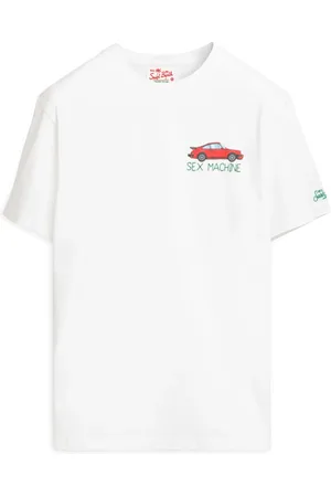 MC2 SAINT BARTH Koszulki, Mężczyzna, Biały, L, T-shirt z wzorem i logo