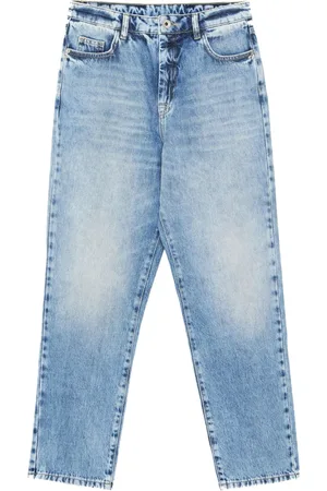 Patrizia Pepe Jeansy, Kobieta, Niebieski, W29, Denim, Dżinsy Denimowe o Kroju Zwężanym z Wysokim Stanem