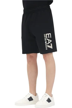 EA7 Szorty, Mężczyzna, Czarny, XL, Czarne Sportowe Szorty Wiosna Lato