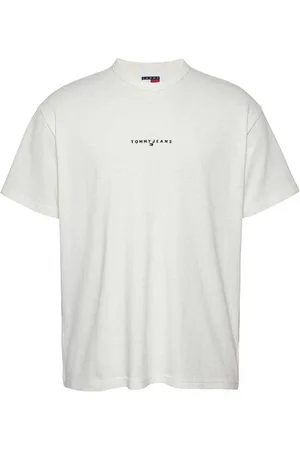Tommy Hilfiger Koszulki, Mężczyzna, Biały, M, Bawełna, Biała Bawełniana Koszulka Regular Fit