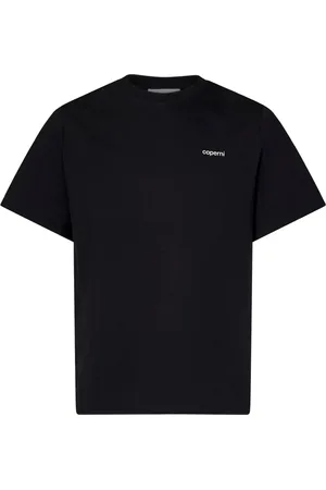 COPERNI Koszulki, Kobieta, Czarny, S, Czarna Ruffle Logo Boxy T-shirt