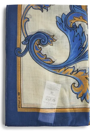 Etro Akcesoria, Kobieta, Wielobarwność, ONE SIZE, Kwiatowy Paisley Paski Szalik