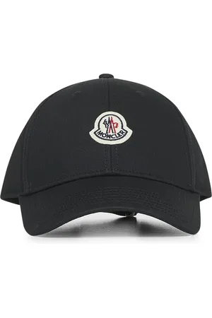 Moncler Akcesoria, Kobieta, Czarny, ONE SIZE, Czarna Bawełniana Czapka Baseballowa z Logo