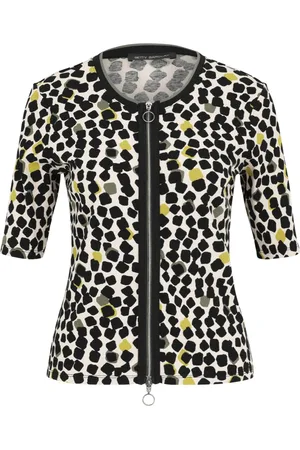 Betty Barclay Kurtki, Kobieta, Wielobarwność, 4XL, Casual Koszulowa Kurtka z Rombami