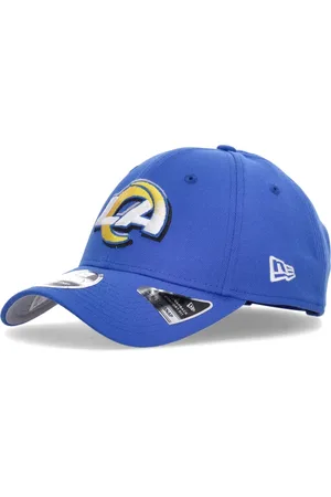 New Era Akcesoria, Mężczyzna, Niebieski, ONE SIZE, Spandex, Zakrzywiony Kapelusz Visor NFL Draft Los Angeles Rams