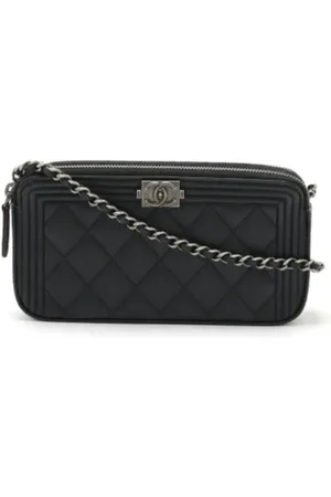 CHANEL Pre-owned, Kobieta, Czarny, ONE SIZE, Skóra, Pre-owned skórzane portfele