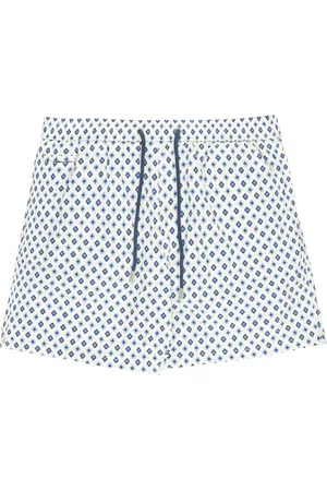 MC2 SAINT BARTH Stroje kąpielowe, Mężczyzna, Biały, M, Biały Trunksuit z Refined Tie