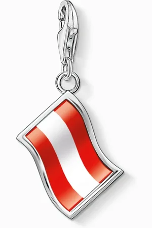 Thomas Sabo Akcesoria, Kobieta, Wielobarwność, ONE SIZE, Charm Wisiorek Flaga Austria Srebro 1194-603-10