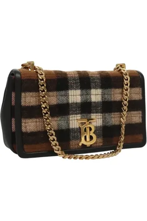 Burberry Pre-owned, Kobieta, brązowy, ONE SIZE, Bawełna, Pre-owned Cotton handbags