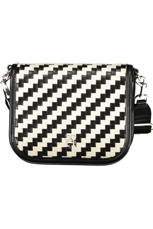 Tommy Hilfiger Torebki, Kobieta, Czarny, ONE SIZE, Czarna Torba na Ramię z Regulowanym Paskiem