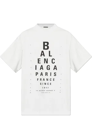 Balenciaga Koszulki, Mężczyzna, Biały, S, Bawełna, T-shirt z Logo