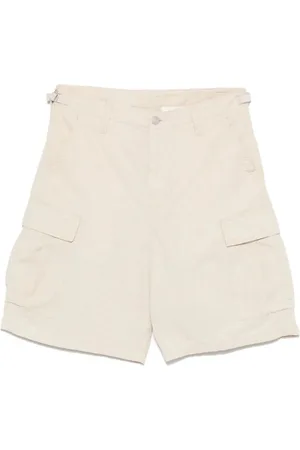 Carhartt Szorty, Mężczyzna, Beżowy, W36, Krótkie spodnie cargo z wieloma kieszeniami