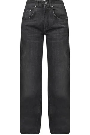 DEPARTMENT FIVE Jeansy, Kobieta, Czarny, W30, Bawełna, Vintage Czarne Jeansyy z Prostą Nogawką