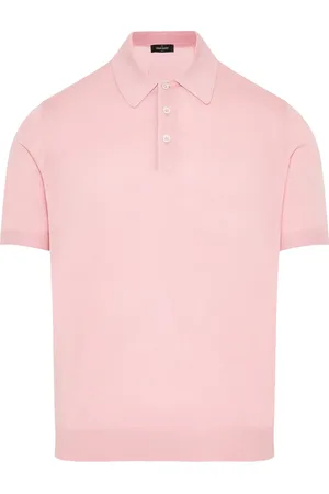Gran Sasso Koszulki, Mężczyzna, Różowy, 2XL, Luksusowa Jedwabna Koszula Polo Wyprodukowana we Włoszech