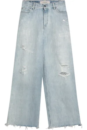 Golden Goose Jeansy, Kobieta, Niebieski, W28, Spodnie Dżinsowe Palazzo
