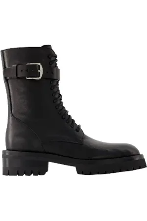 ANN DEMEULEMEESTER Buty, Kobieta, Czarny, 37 EU, Skóra, Leather boots