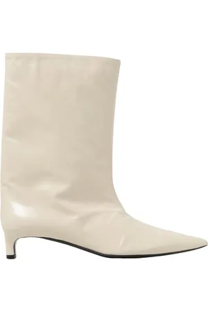 Jil Sander Buty, Kobieta, Beżowy, 36 EU, Kitten Heel Botki w Kolorze Kości Słoniowej