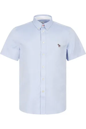 Paul Smith Koszule, Mężczyzna, Niebieski, L, Koszula z Krótkim Rękawem Dopasowany Krój
