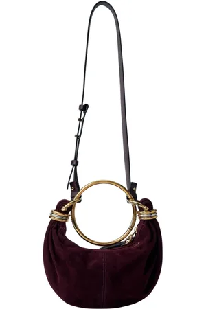Chloé Torebki, Kobieta, Czerwony, ONE SIZE, Zamsz, Zamszowa Torebka Hobo z Bransoletą