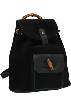 Gucci Pre-owned, Kobieta, Czarny, ONE SIZE, Skóra, Pre-owned Suede backpacks