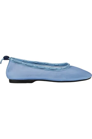 ALOHAS Buty, Kobieta, Niebieski, 39 EU, Niebieskie skórzane baletki