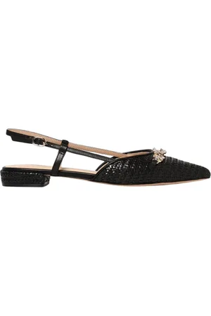 Twin-Set Buty, Kobieta, Czarny, 39 EU, Czarne Sandały z Paskiem na Kostkę