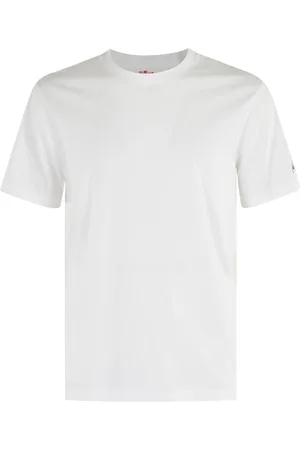 MC2 SAINT BARTH Koszulki, Mężczyzna, Biały, 2XL, Biała Koszulka z Krótkim Rękawem z Żebrowanym Obrzeżem