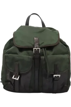Prada Pre-owned, Kobieta, Zielony, ONE SIZE, Nylon, Pre-owned Nylon backpacks