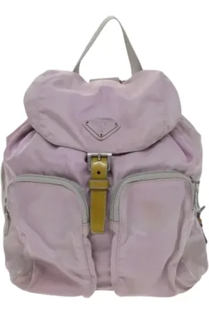 Prada Pre-owned, Kobieta, Różowy, ONE SIZE, Nylon, Pre-owned Nylon backpacks