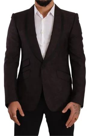 Dolce & Gabbana Kurtki, Mężczyzna, Czerwony, M, Burgundy Shawl Lapel Blazer