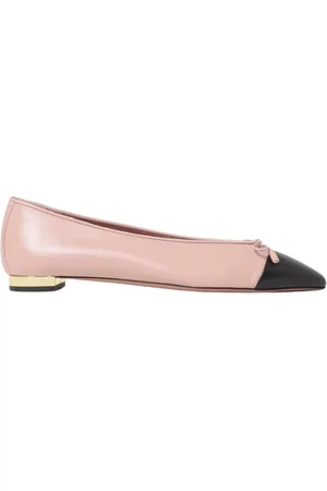 Aquazzura Buty, Kobieta, Różowy, 36 1/2 EU, Białe Skórzane Baletki