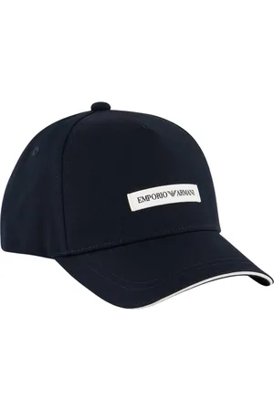 Emporio Armani Akcesoria, unisex, Niebieski, ONE SIZE, Nocny niebieski czapka baseballowa z kontrastowym detalem