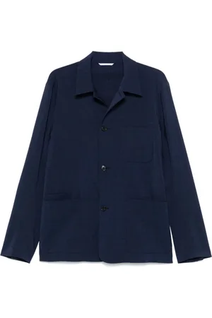 Paul Smith Kurtki, Mężczyzna, Niebieski, XL, Niebieska Kurtka z Guzikami i Kieszeniami