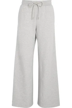 Max Mara Spodnie, Kobieta, Szary, XL, Sportowy styl satynowe spodnie z akcentem