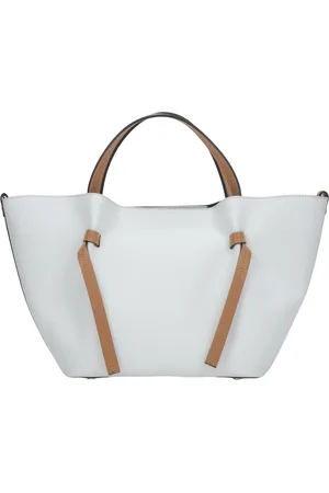 Estro Torebki, Kobieta, Biały, ONE SIZE, Biała torba Shopper dla kobiet wykonana z wysokiej jakości włoskiej skóry naturalnej