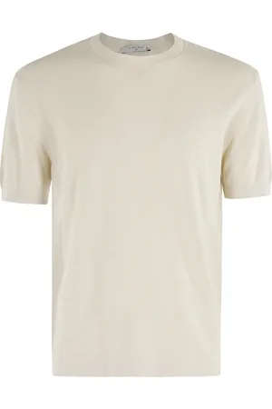 Circolo Koszulki, Mężczyzna, Biały, S, Bawełna, Ivory Bawełna Okrągły Dekolt T-shirt