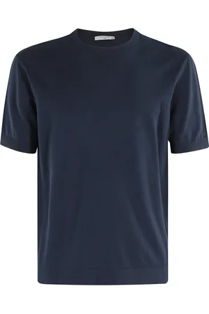 Circolo Koszulki, Mężczyzna, Niebieski, 2XL, Niebieski Bawełniany T-shirt z Okrągłym Dekoltem