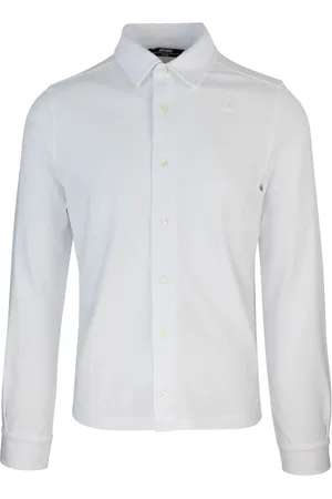 K-Way Koszule, Mężczyzna, Biały, XL, Biała Koszula Piqué Slim Fit