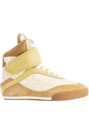 Chloé Buty, Kobieta, brązowy, 41 EU, Zamsz, Kick wysokie sneakersy w ocher
