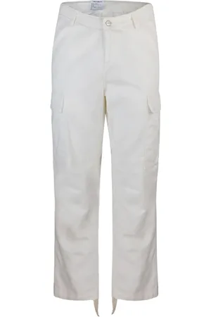 Carhartt Spodnie, Mężczyzna, Biały, W29, Białe Organiczne Bawełniane Spodnie Regular Fit
