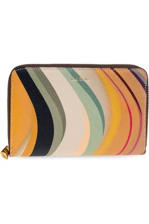 Paul Smith Akcesoria, Kobieta, Wielobarwność, ONE SIZE, Skóra, Skórzany portfel z nadrukowanym logo