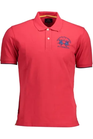 La Martina Koszulki, Mężczyzna, Różowy, M, Bawełna, Elegancka Różowa Koszulka Polo dla Mężczyzn