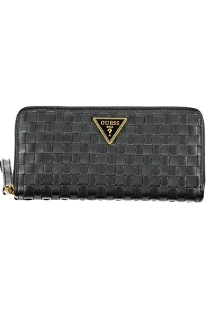 Guess Akcesoria, Kobieta, Czarny, ONE SIZE, Len, Czarny Elegancki Portfel Utrzymywacz kart