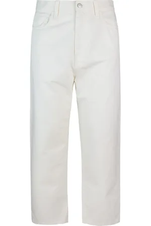 Carhartt Spodnie, Mężczyzna, Biały, W29, Białe luźne zwężane spodnie