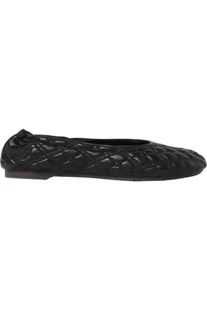 Burberry Buty, Kobieta, Czarny, 37 EU, Czarne Loafer Flats z pikowaniem